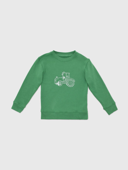 Mustard & Ketchup Kids Boys' Tractor Sweatshirt - Saint Bernard