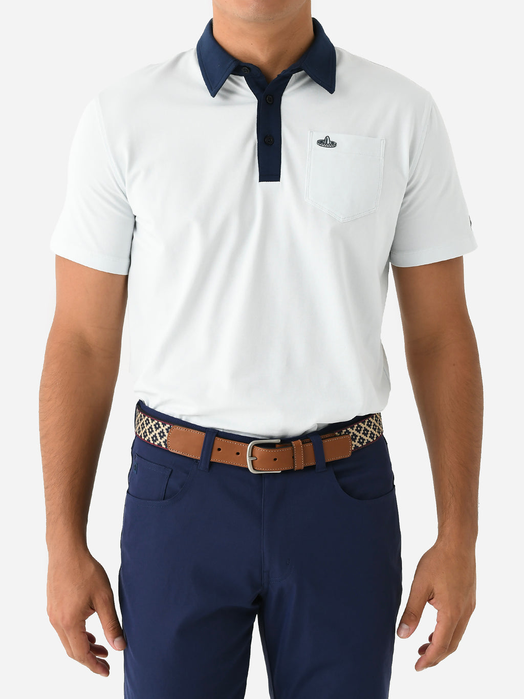 Super Mex Men's Signature Series Contrast Trim Polo - Saint Bernard