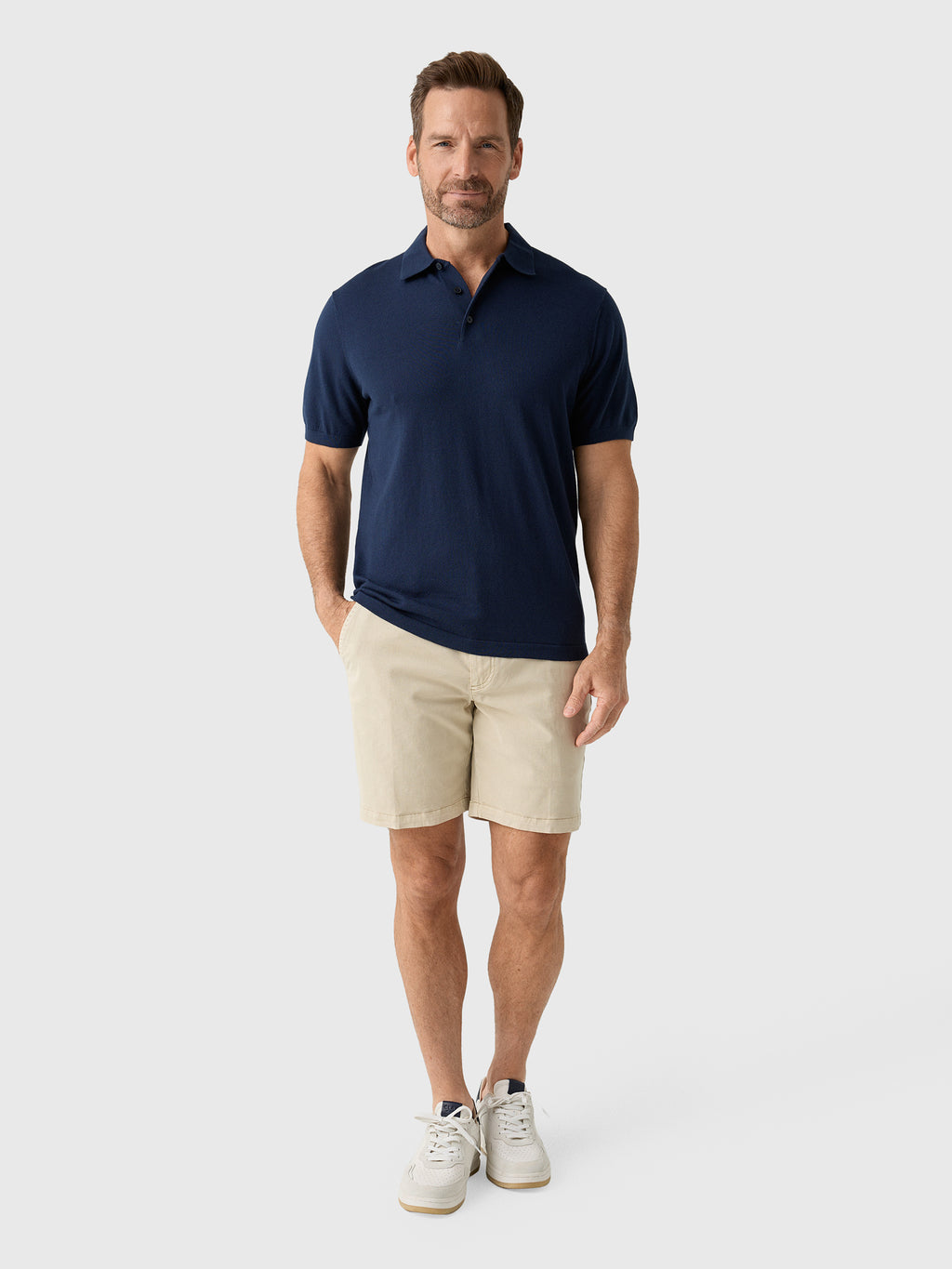 Mizzen+Main Men's Trim Ashe Sweater Polo - Saint Bernard