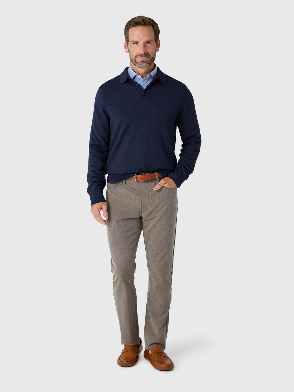Mizzen+Main Men's Heritage Polo Sweater - Saint Bernard