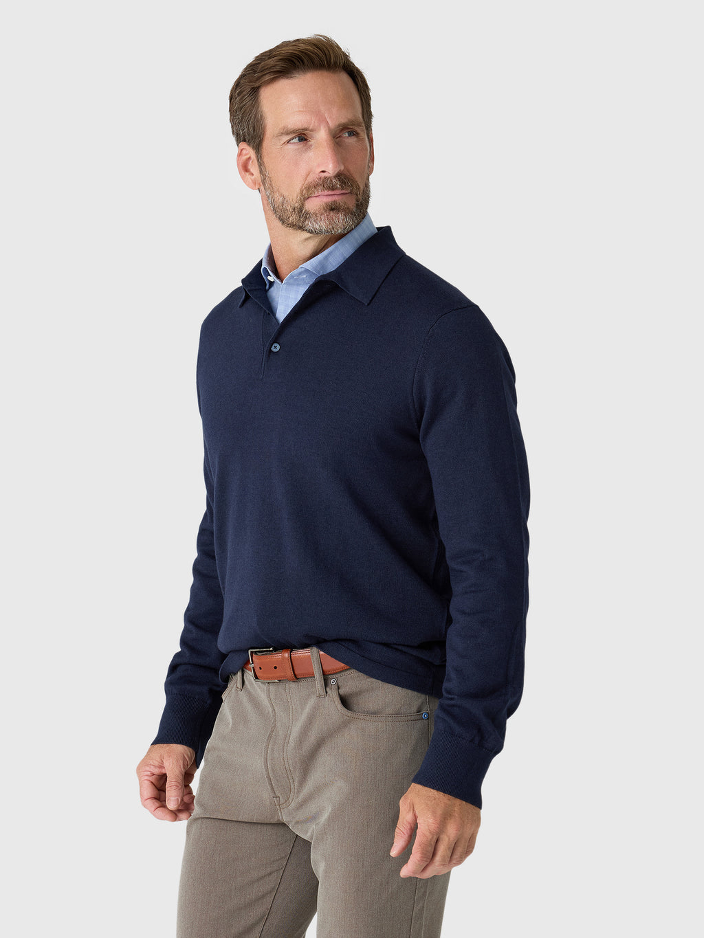 Mizzen+Main Men's Heritage Polo Sweater - Saint Bernard