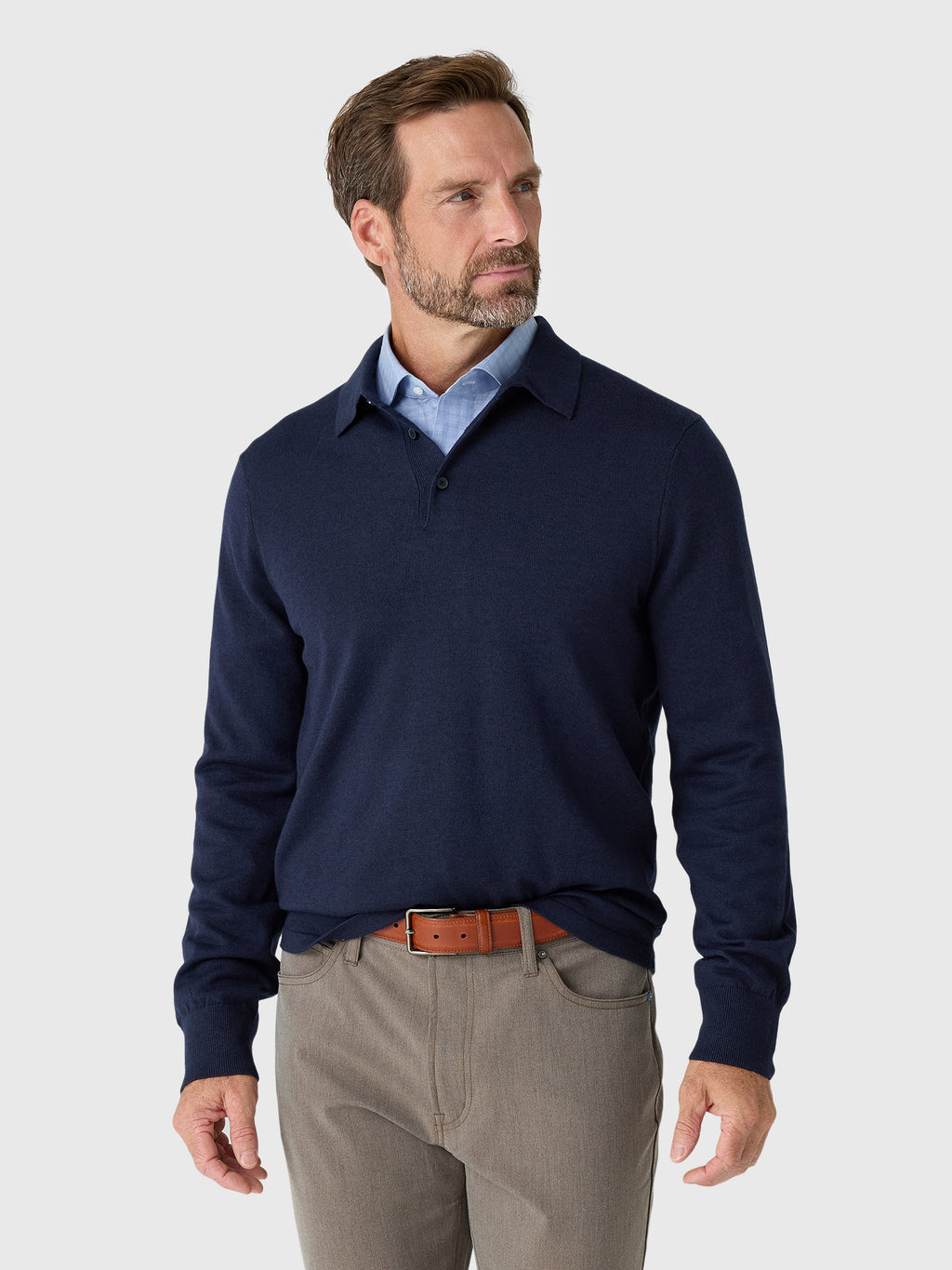 Mizzen+Main Men's Heritage Polo Sweater - Saint Bernard