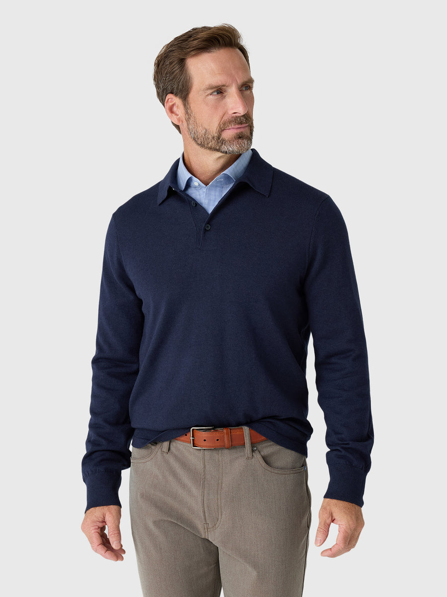 Mizzen+Main Men's Heritage Polo Sweater - Saint Bernard
