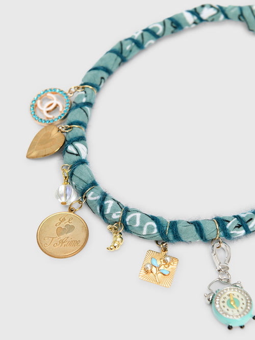 Bandana Moon Twisted Turquoise Bandana Necklace