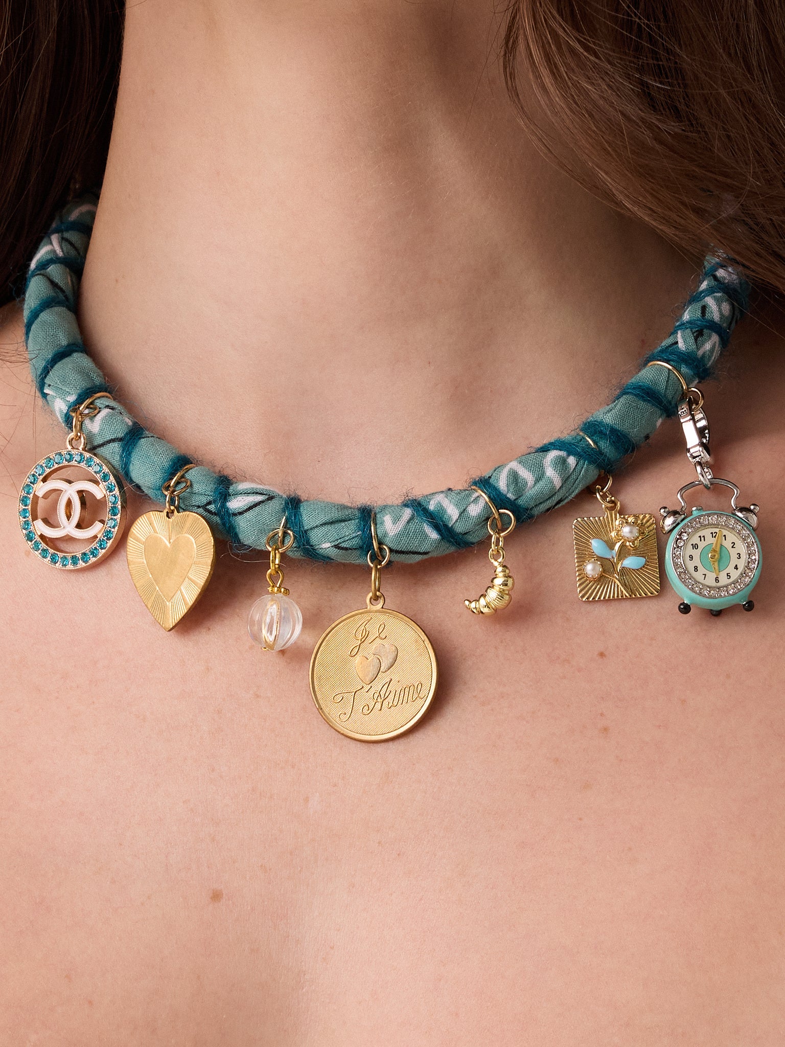 Bandana Moon Twisted Turquoise Bandana Necklace - Saint Bernard