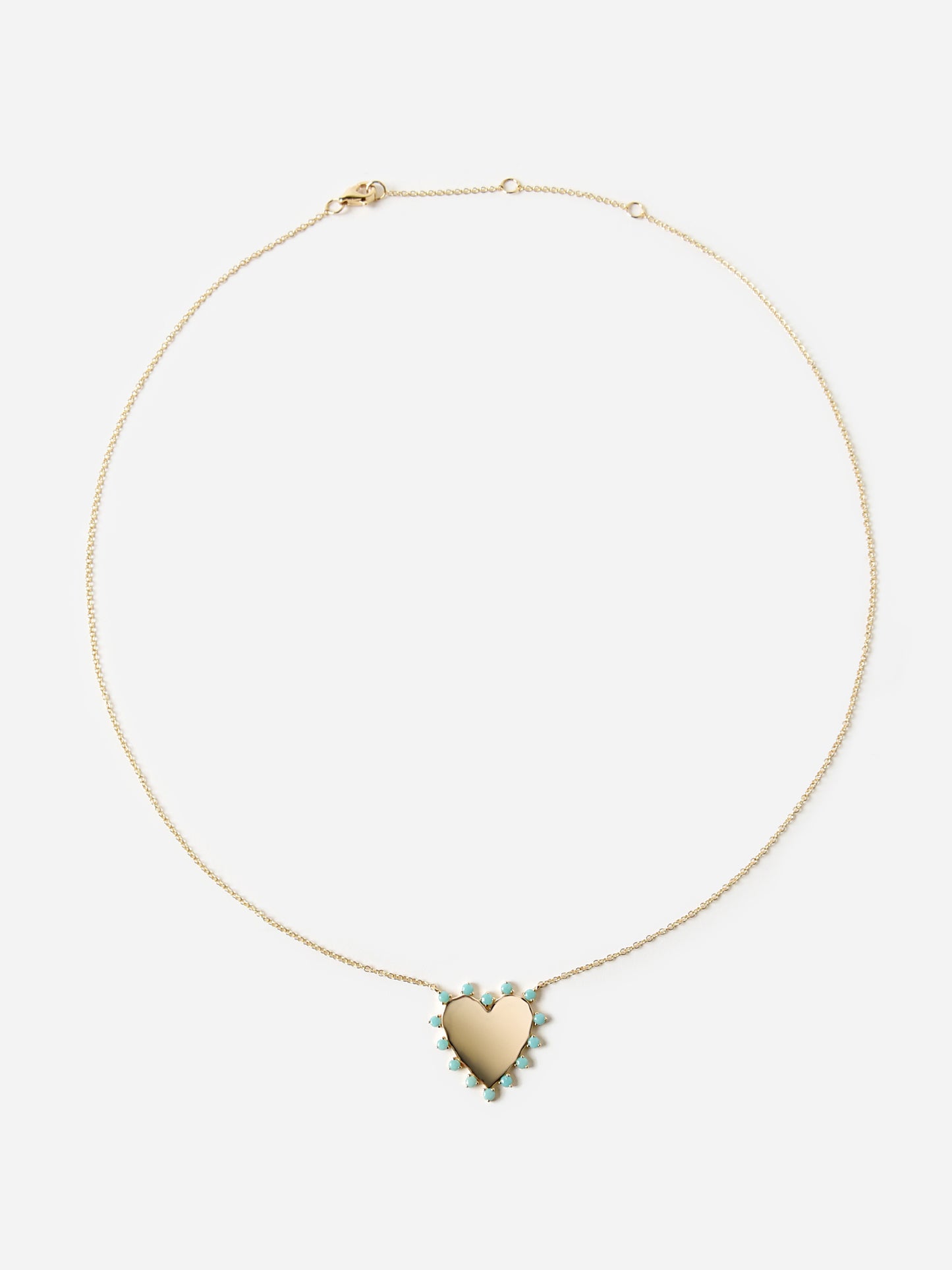 Francie B. Turquoise Heart Necklace - Saint Bernard
