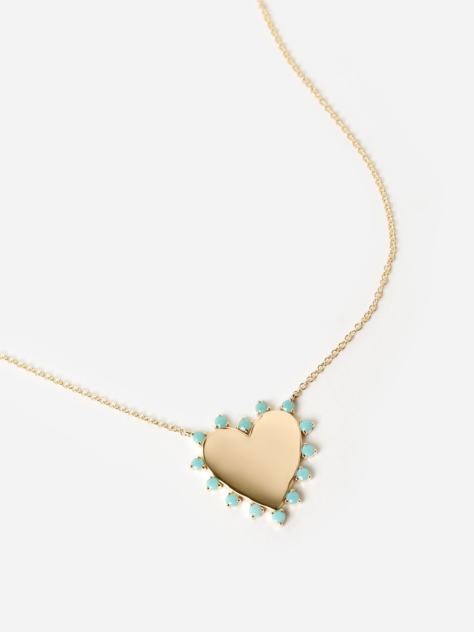 Francie B. Turquoise Heart Necklace - Saint Bernard
