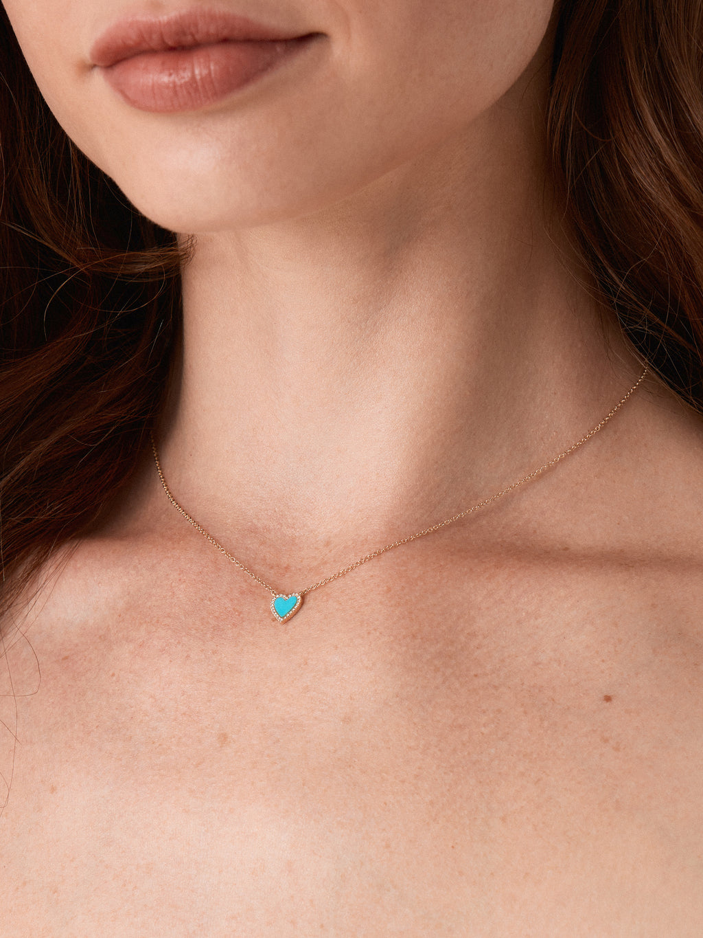 Francie B. Turquoise Heart Necklace - Saint Bernard