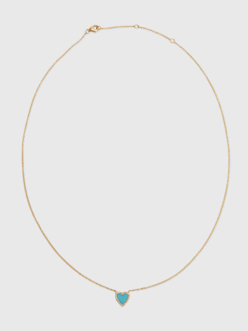 Francie B. Turquoise Heart Necklace - Saint Bernard