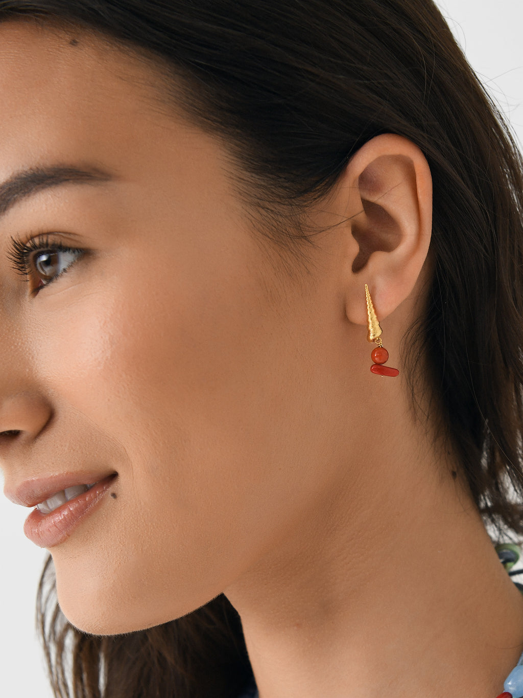 TURRET SHELL EARRING xBURNTCORAL-alt1