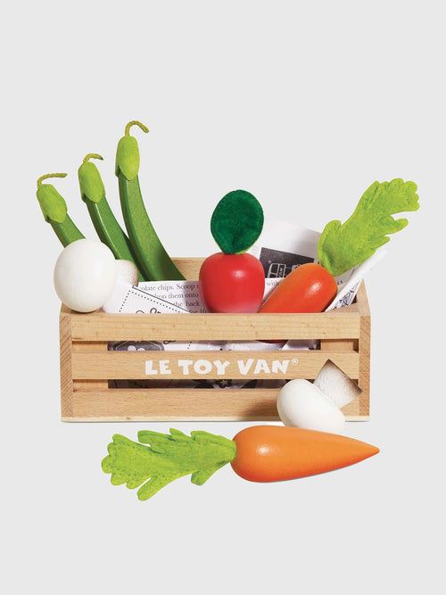 Le Toy Van Harvest Vegetables Wooden Food Crate