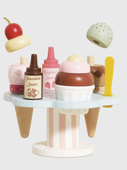 Le Toy Van Wooden Ice Cream Stand & Toppings