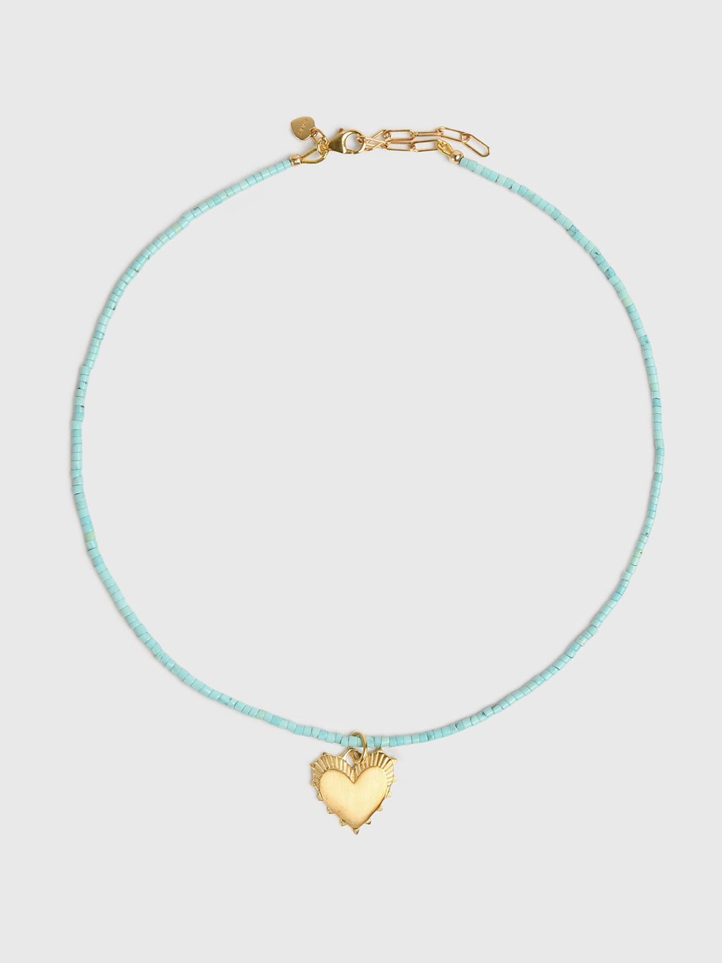 Hart Heart of Gold Teeny Turquoise Gemstone Necklace - Saint Bernard