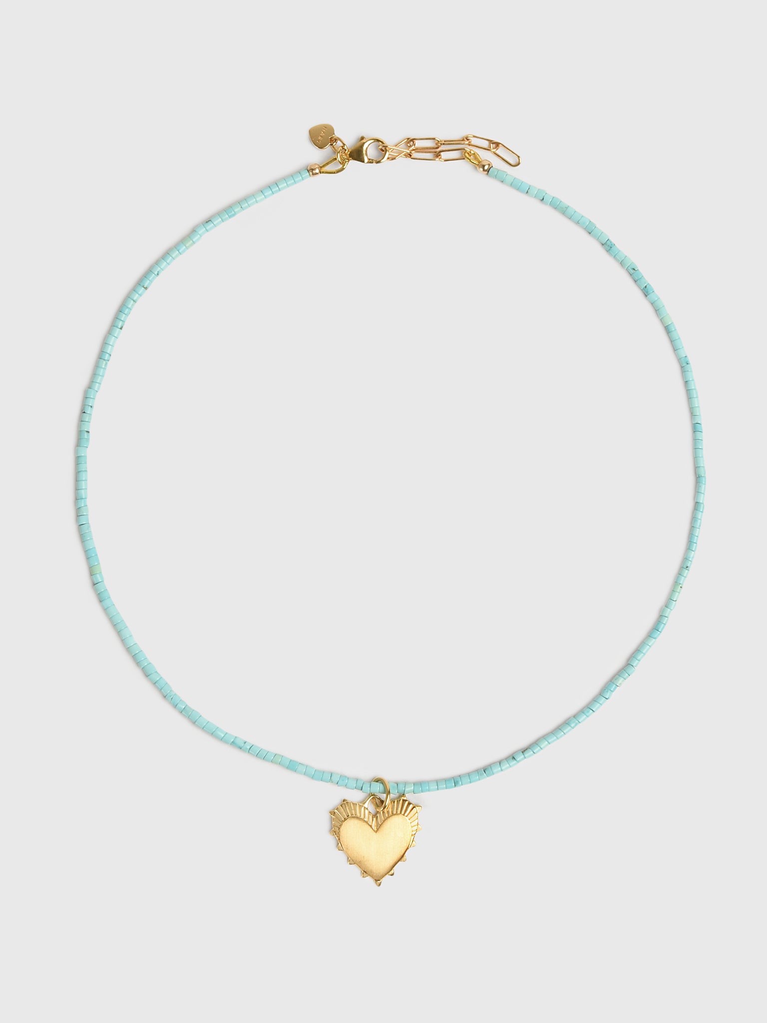Hart Heart of Gold Teeny Turquoise Gemstone Necklace - Saint Bernard