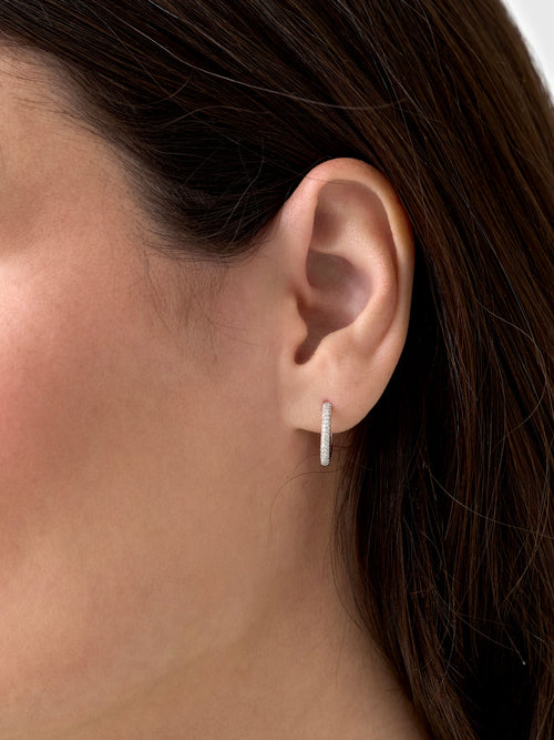 Francie B. The Crushed Diamond Hoop Earrings