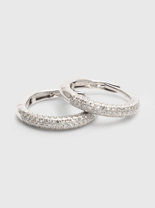 Francie B. The Crushed Diamond Hoop Earrings