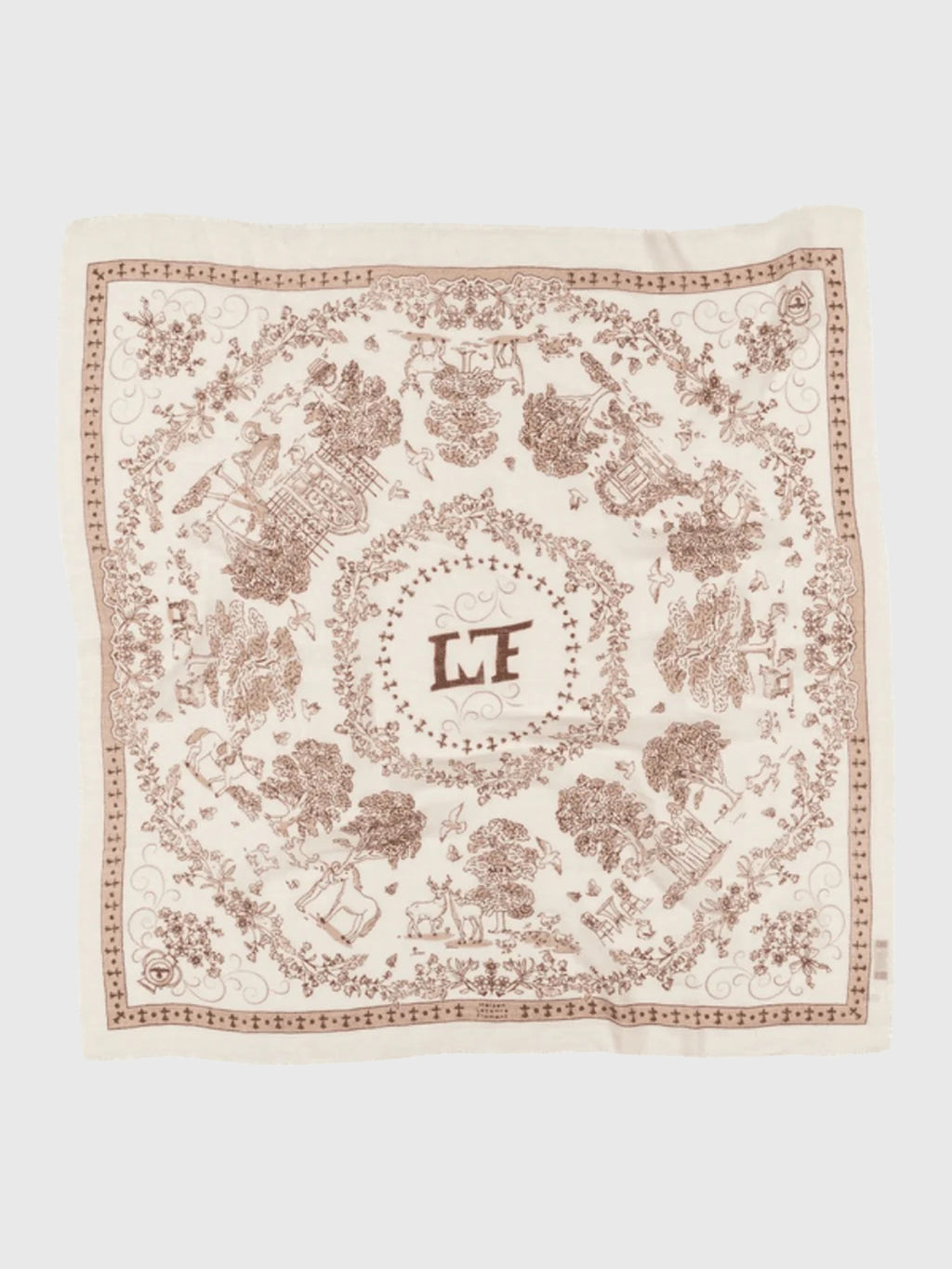 Maison Lecomte Flament Women's Toile de Jouy Scarf - Saint Bernard