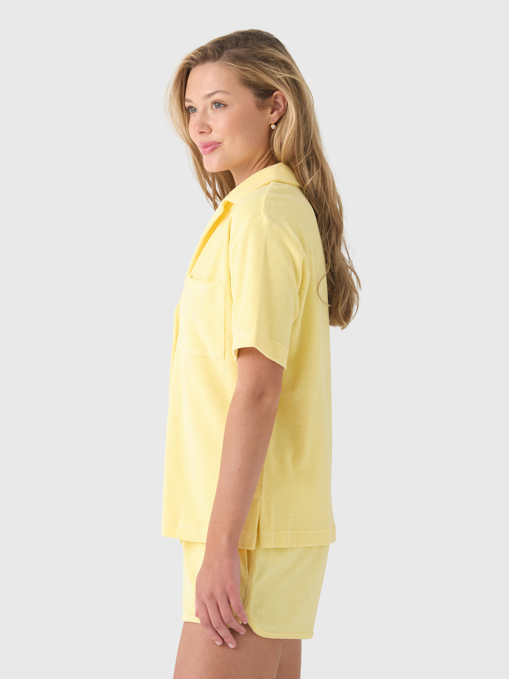 Hunza G Women's Terry Towelling Cuban Shirt - Saint Bernard