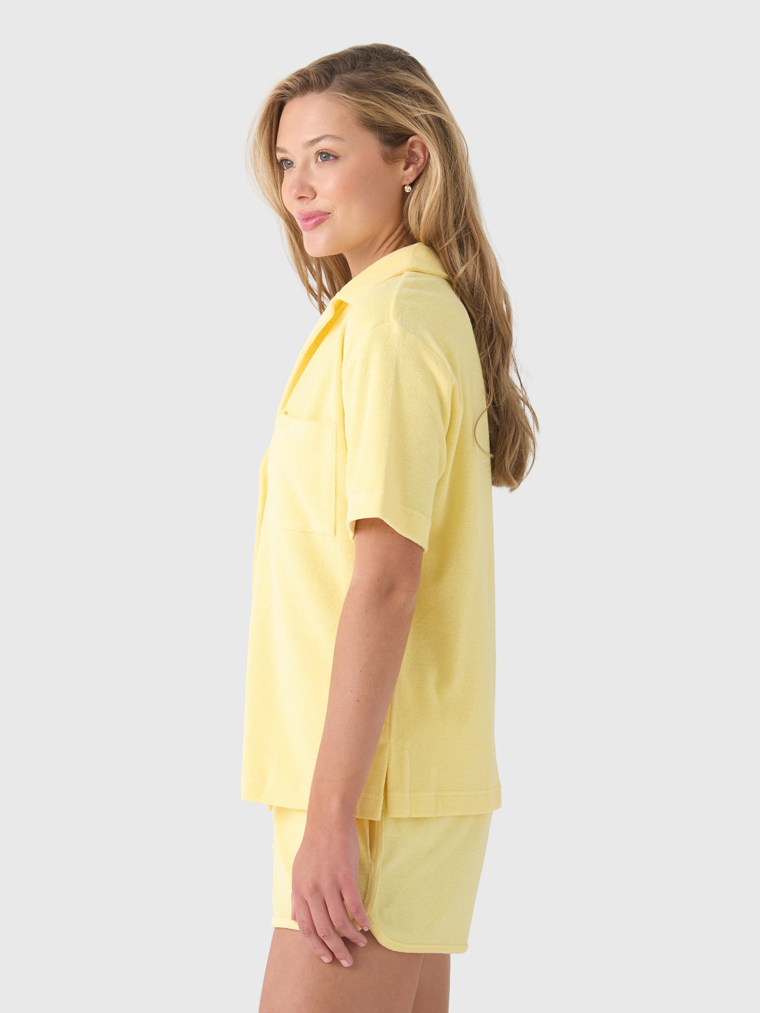 Hunza G Women's Terry Towelling Cuban Shirt - Saint Bernard