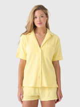 Hunza G Women's Terry Towelling Cuban Shirt - Saint Bernard