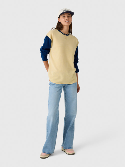 Guest In Residence Women's Baseball Oversized Crew Sweater