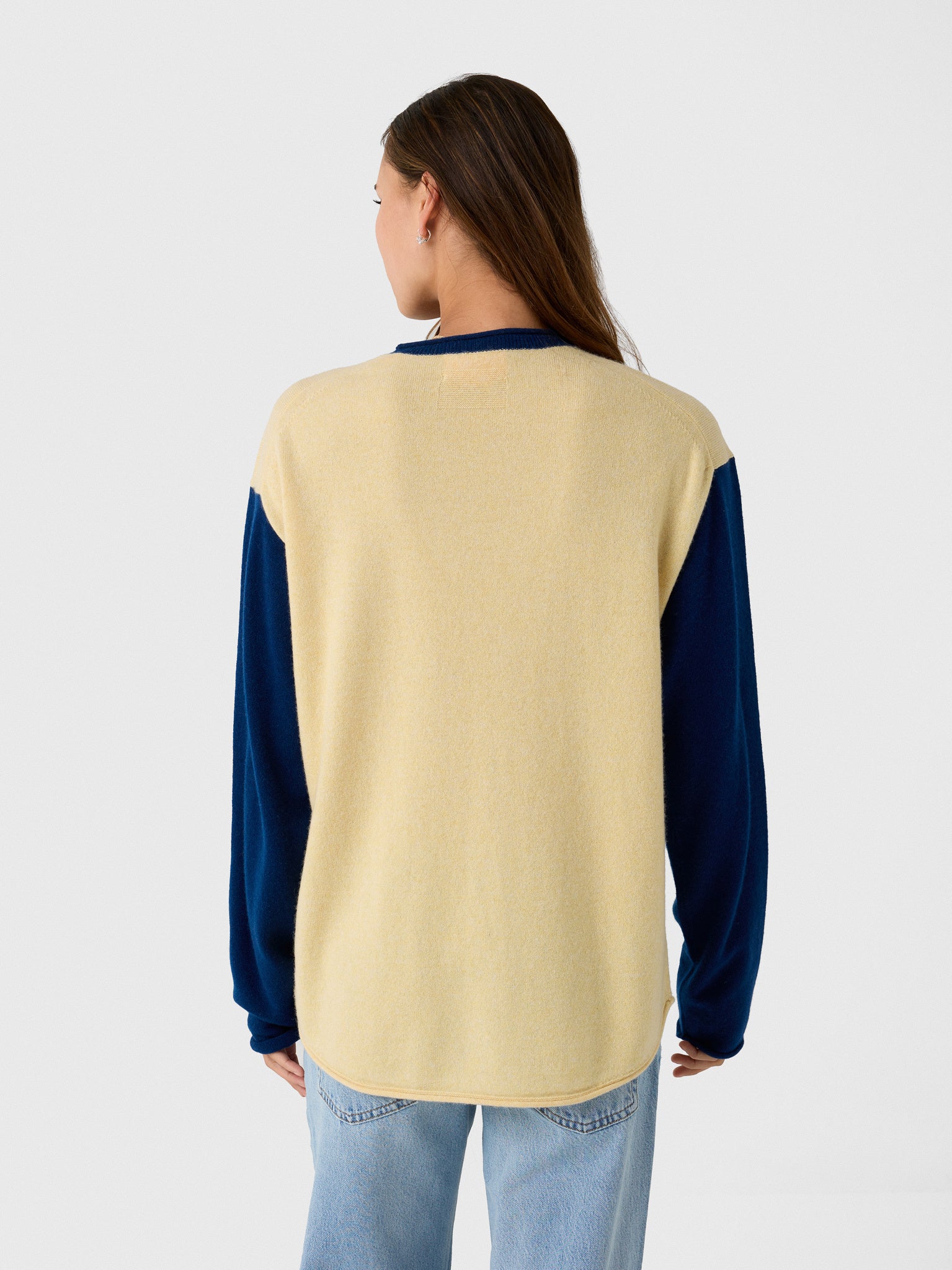 Guest In Residence Women's Baseball Oversized Crew Sweater - Saint Bernard