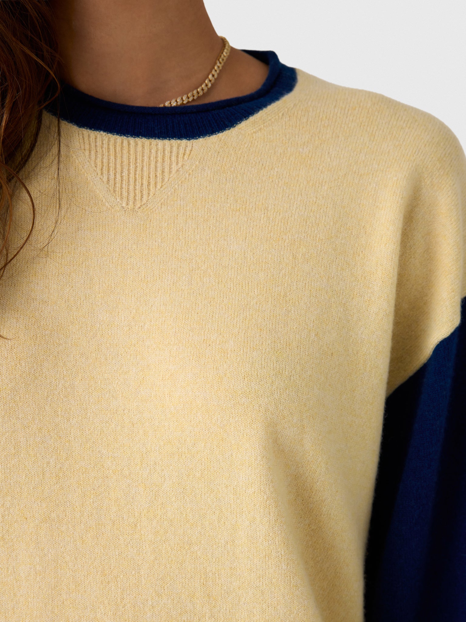 Guest In Residence Women's Baseball Oversized Crew Sweater - Saint Bernard