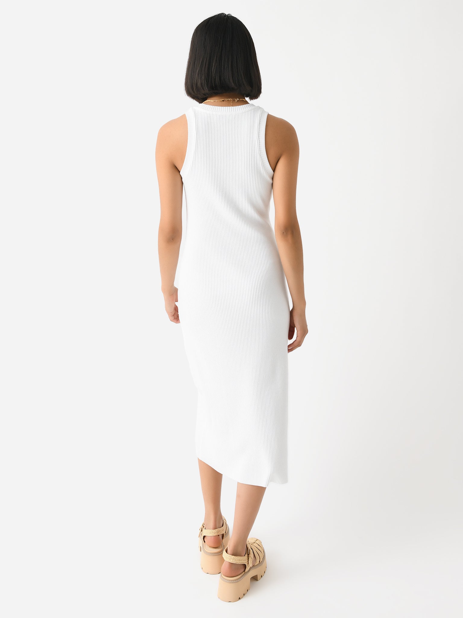 vince ribbed tank dress Vince Rib High Neck Tank Dress