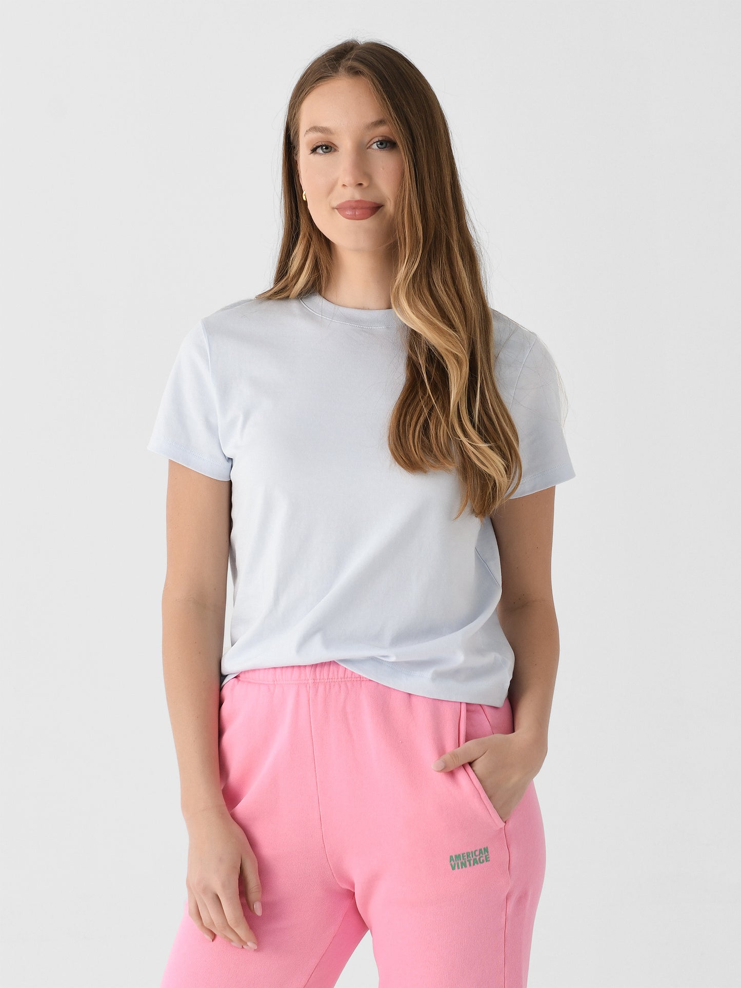 Vince Women's Pima Cotton Crew Neck T-Shirt - Saint Bernard