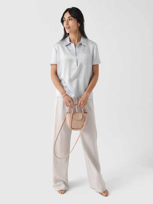 Vince Women's Cotton-Blend High-Waist Bias Pant