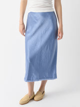 Vince Women's Satin Frayed-Edge Bias Skirt - Saint Bernard