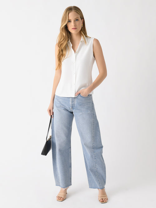 Vince Women's Sleeveless Button-Front Shirt