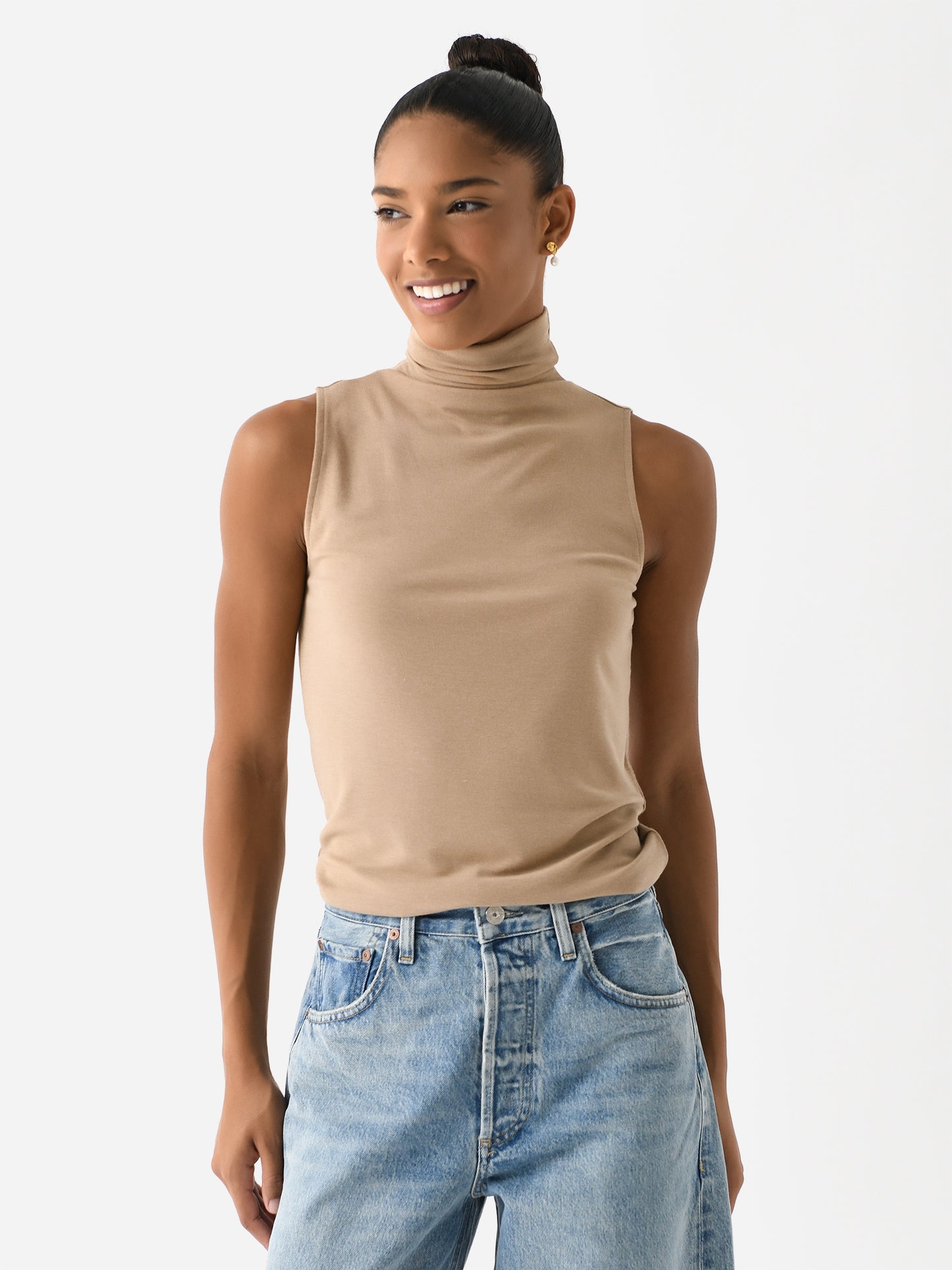 Vince Women's Sleeveless Turtleneck - Saint Bernard