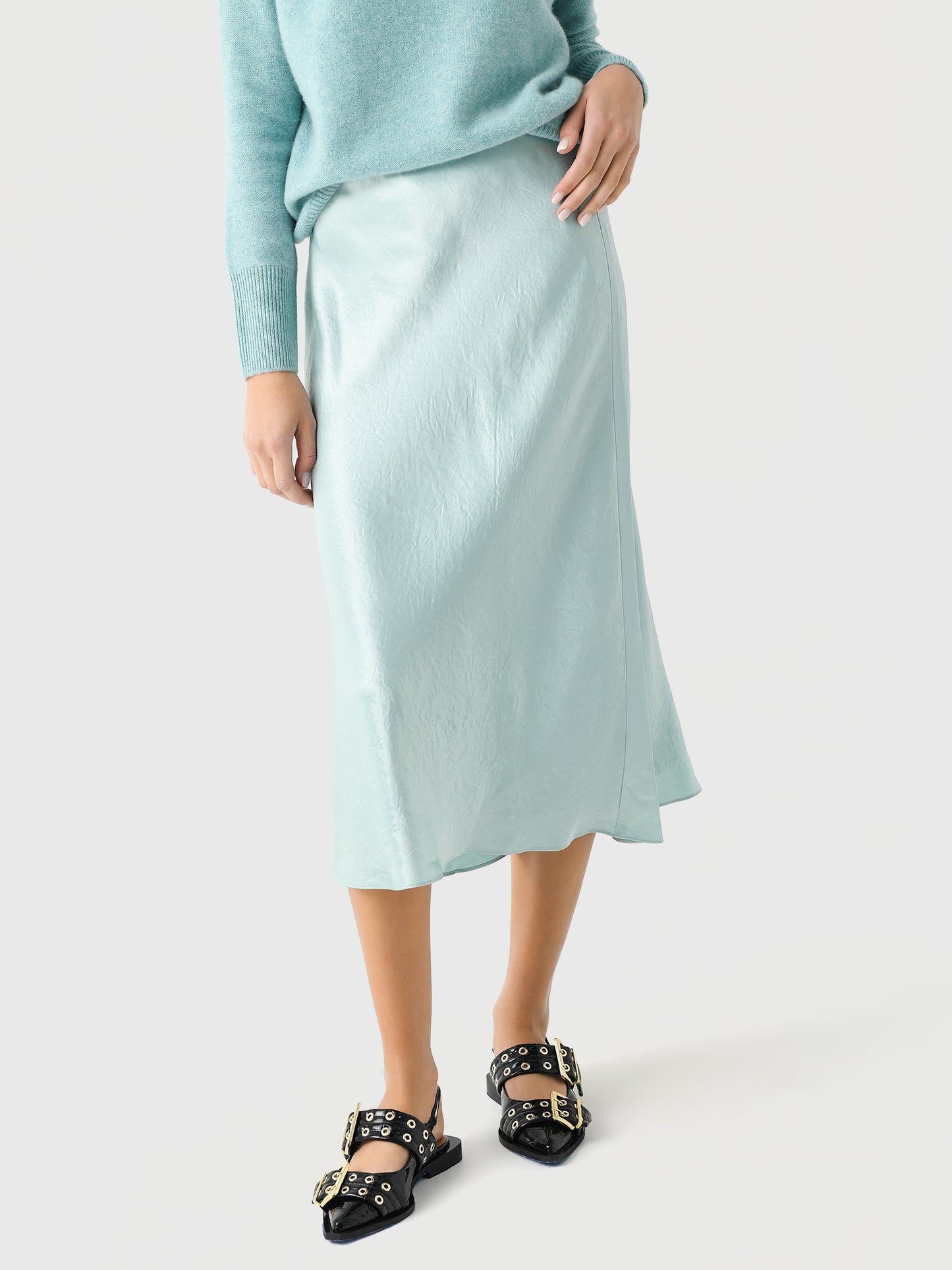 Vince Women's Lingerie-Detailed Satin Slip Skirt - Saint Bernard