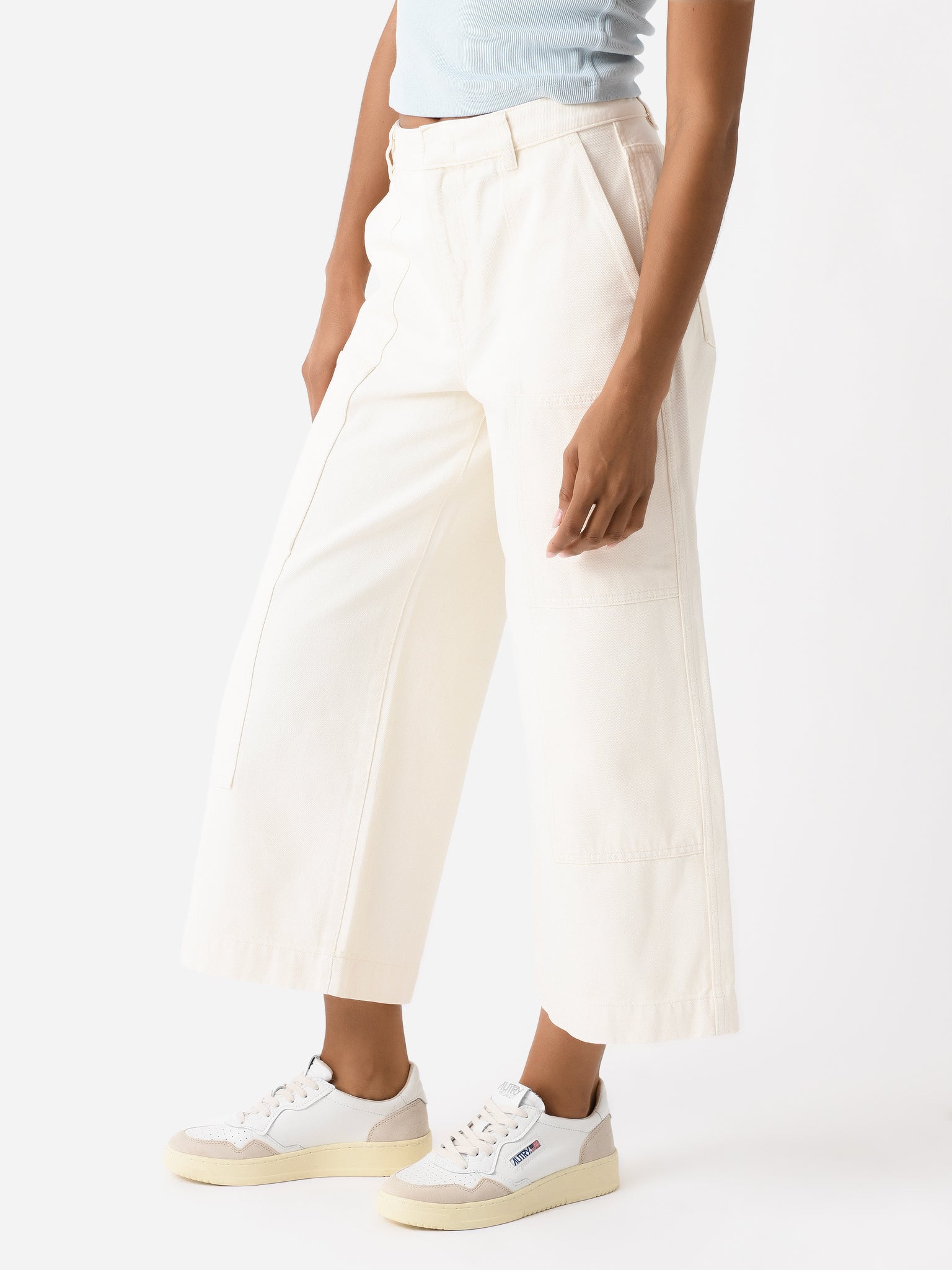 Vince Women's Cotton Mid-Rise Utility Wide Crop Pant – Saint Bernard