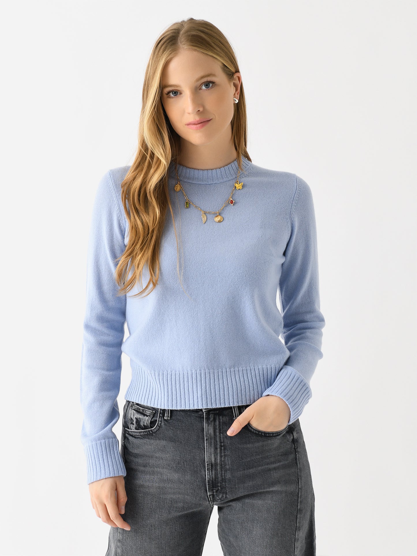 Vince Women's Cashmere Crew Neck Sweater - Saint Bernard