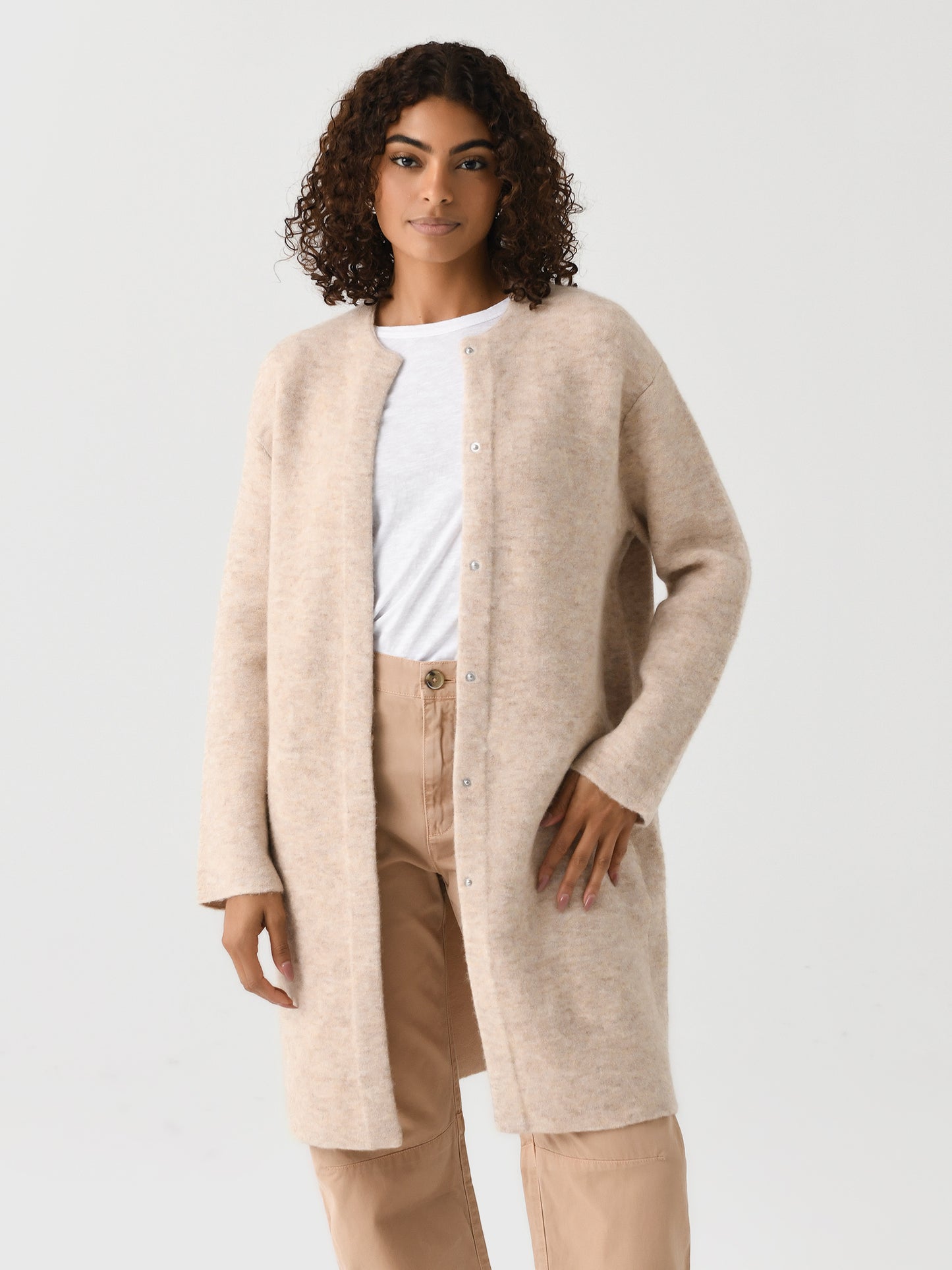 Vince Women's Textured Soft Sculpted Car Coat - Saint Bernard