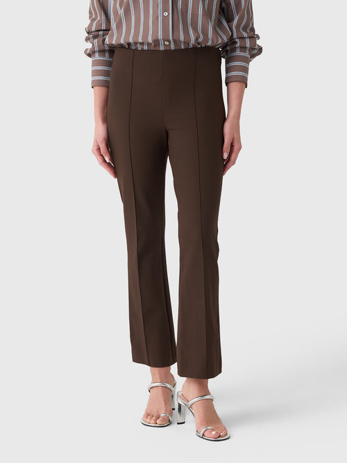 Vince Women's Niki Mid-Rise Pintuck Crop Flare Pant