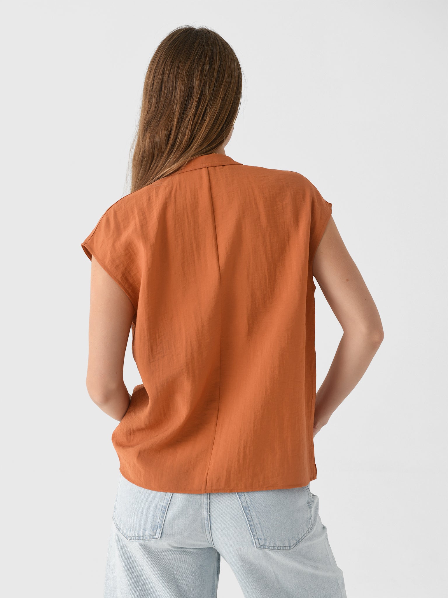 Vince Women's Voile Cap-Sleeve Blouse | $325.00 | Saint Bernard