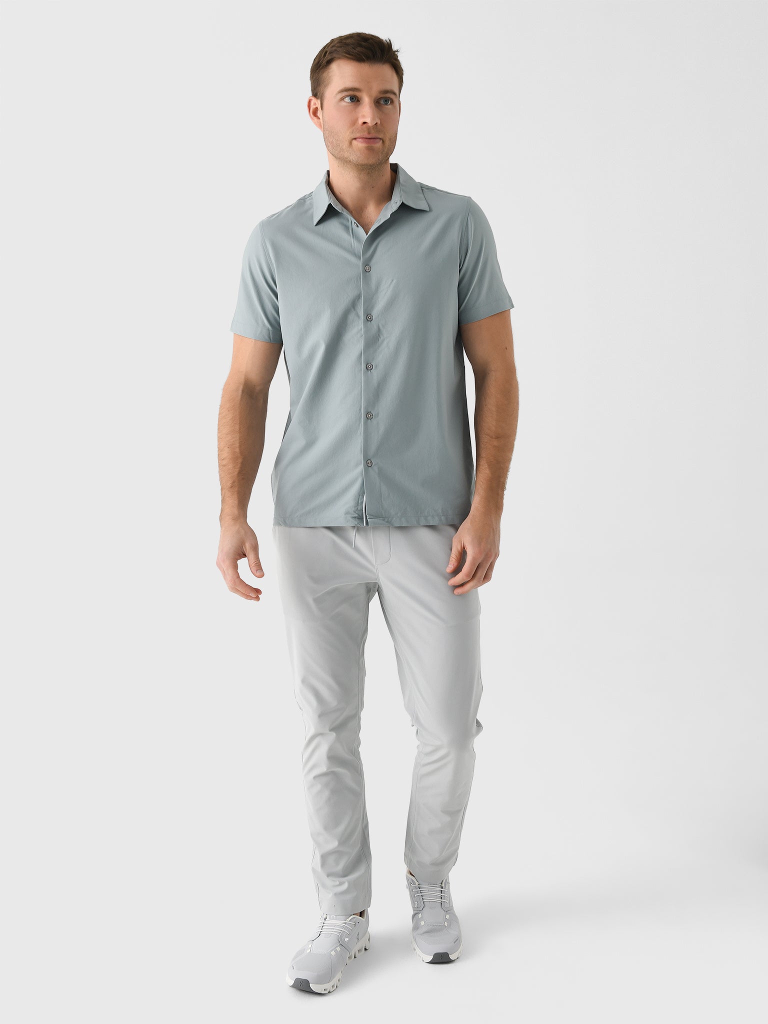 vuori dress shirts Vuori Men's Short-Sleeve Bridge Button Down