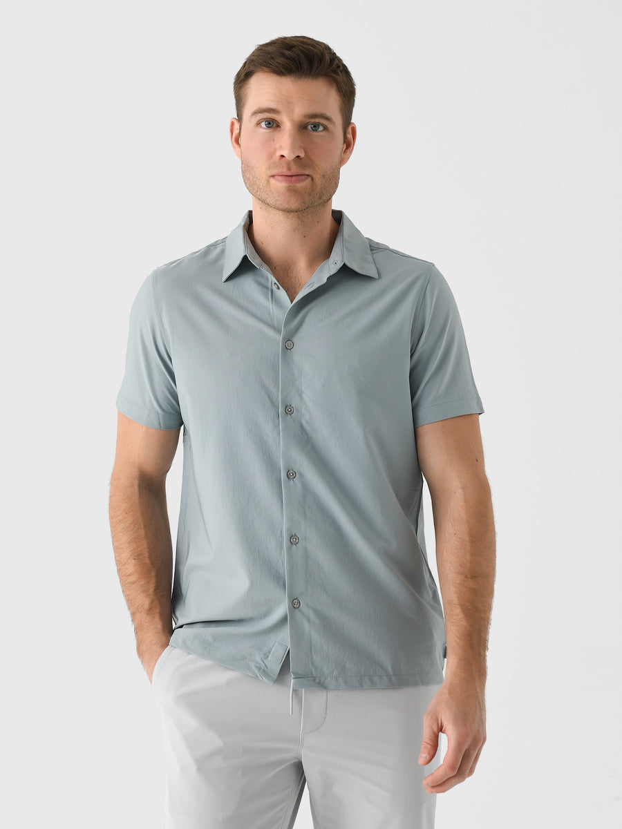 Vuori Men's Short Sleeve Manhattan Button-Down Shirt – Saint Bernard