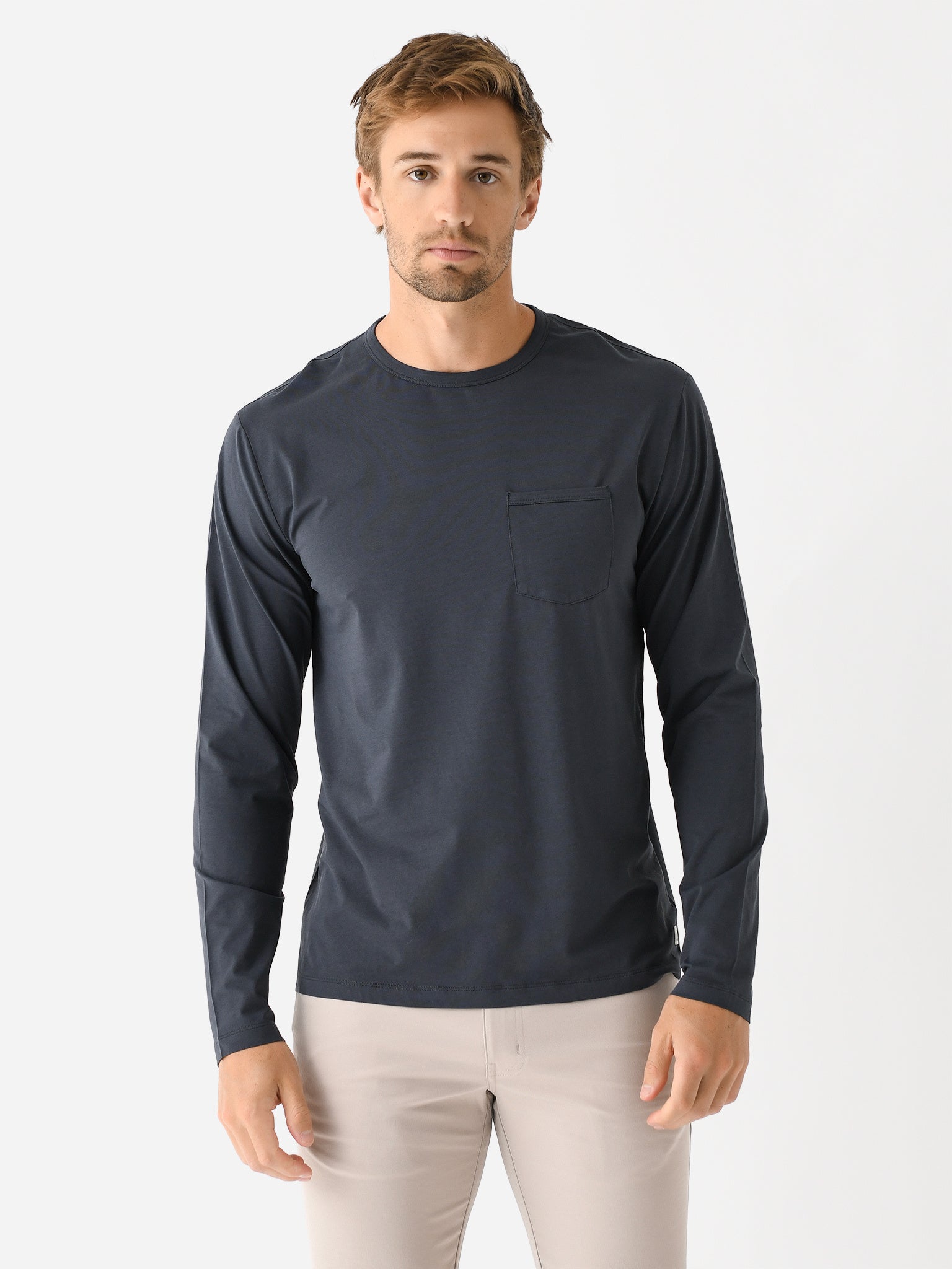 Vuori Men's Long Sleeve Feather Pocket Tee - Saint Bernard