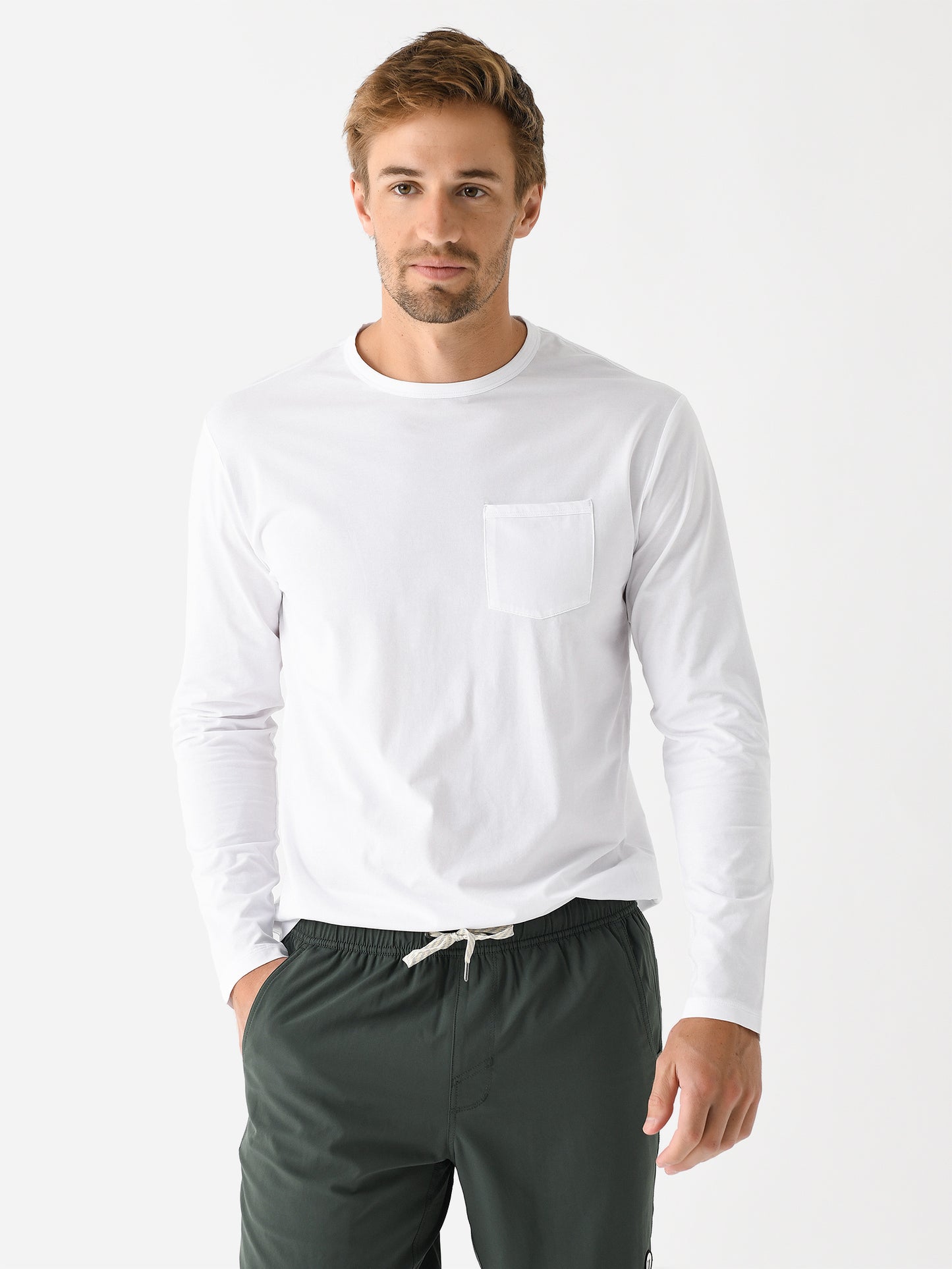 Vuori Men's Long Sleeve Feather Pocket Tee - Saint Bernard