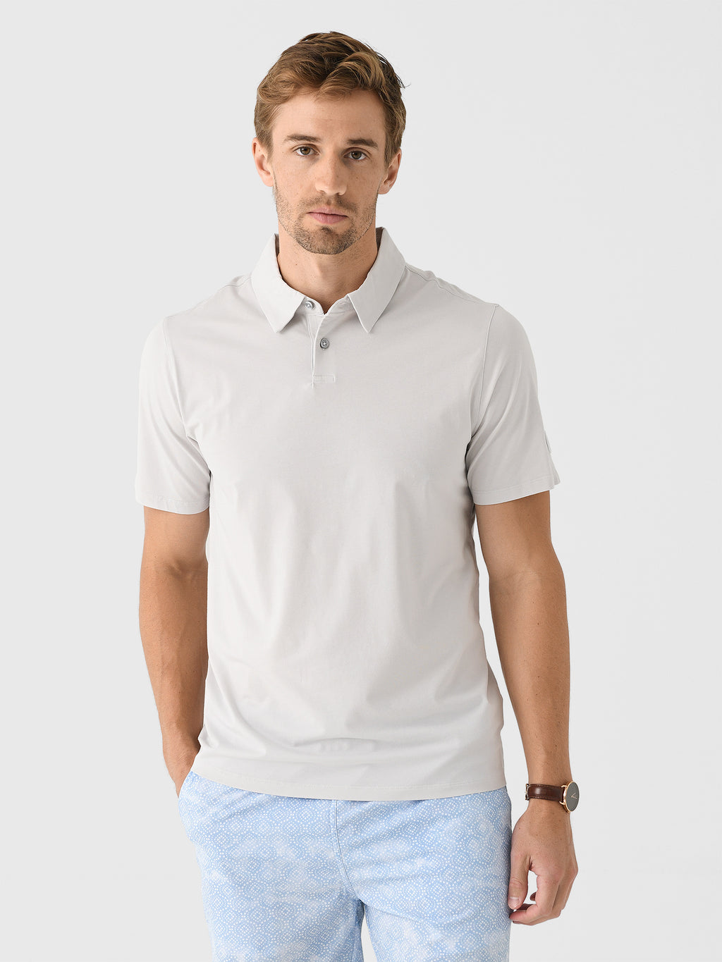 Vuori Men's Short Sleeve Feather Polo - Saint Bernard