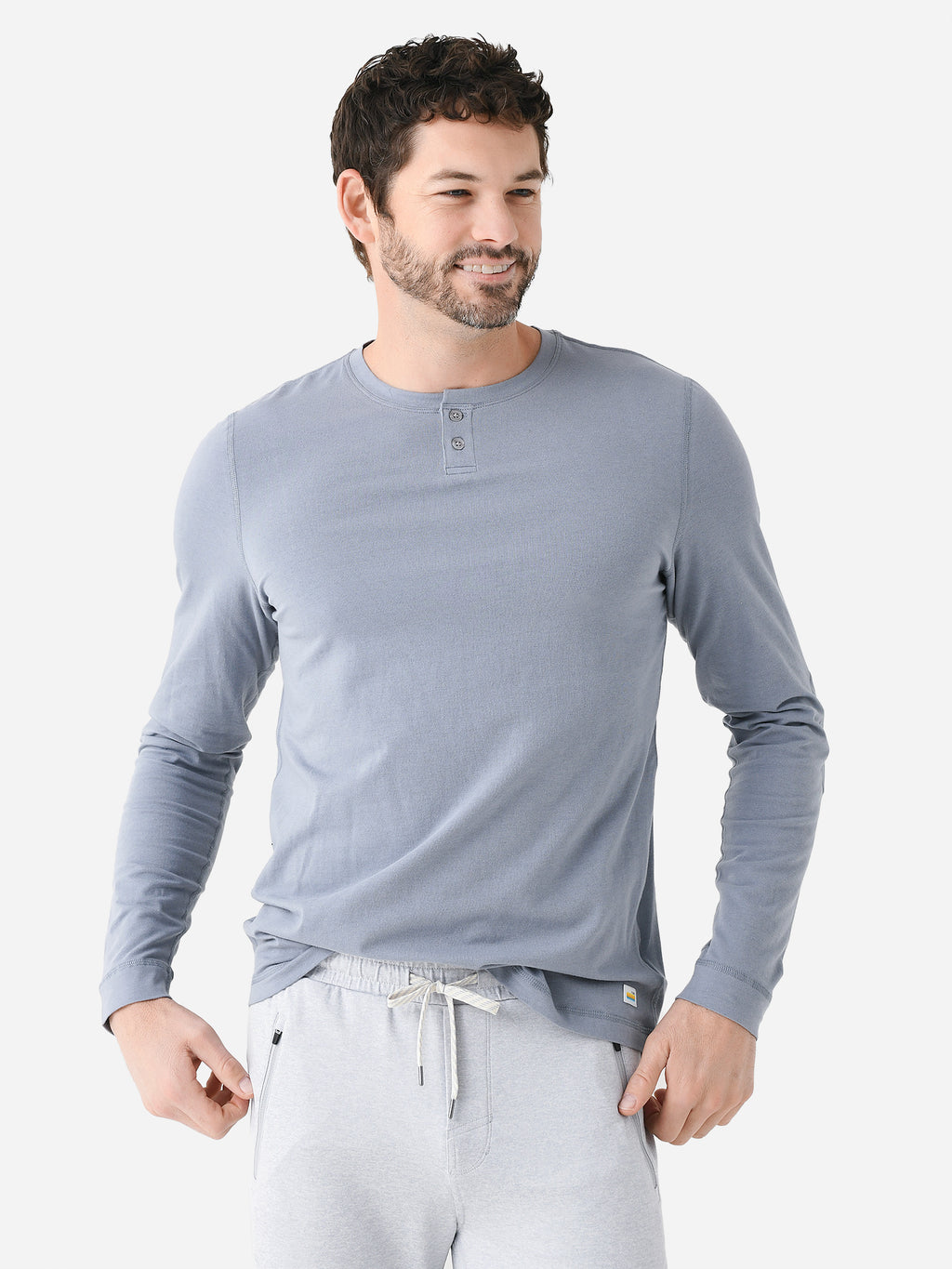Vuori Men’s Long Sleeve Ever Henley - Saint Bernard