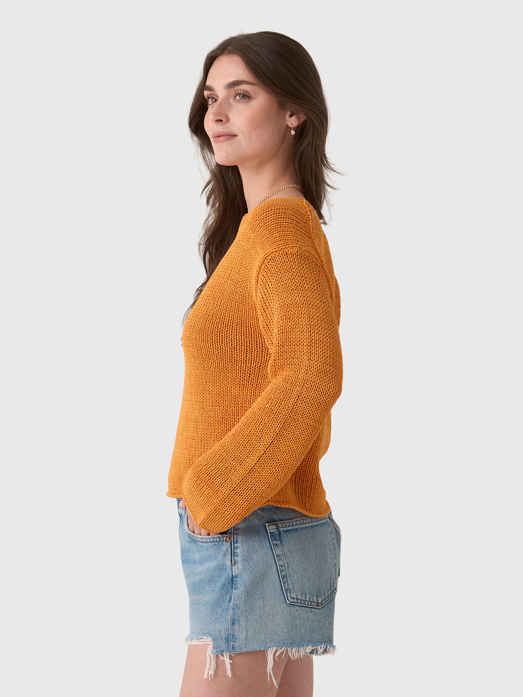 Vince Women's Italian Coated Cotton-Blend Sweater - Saint Bernard