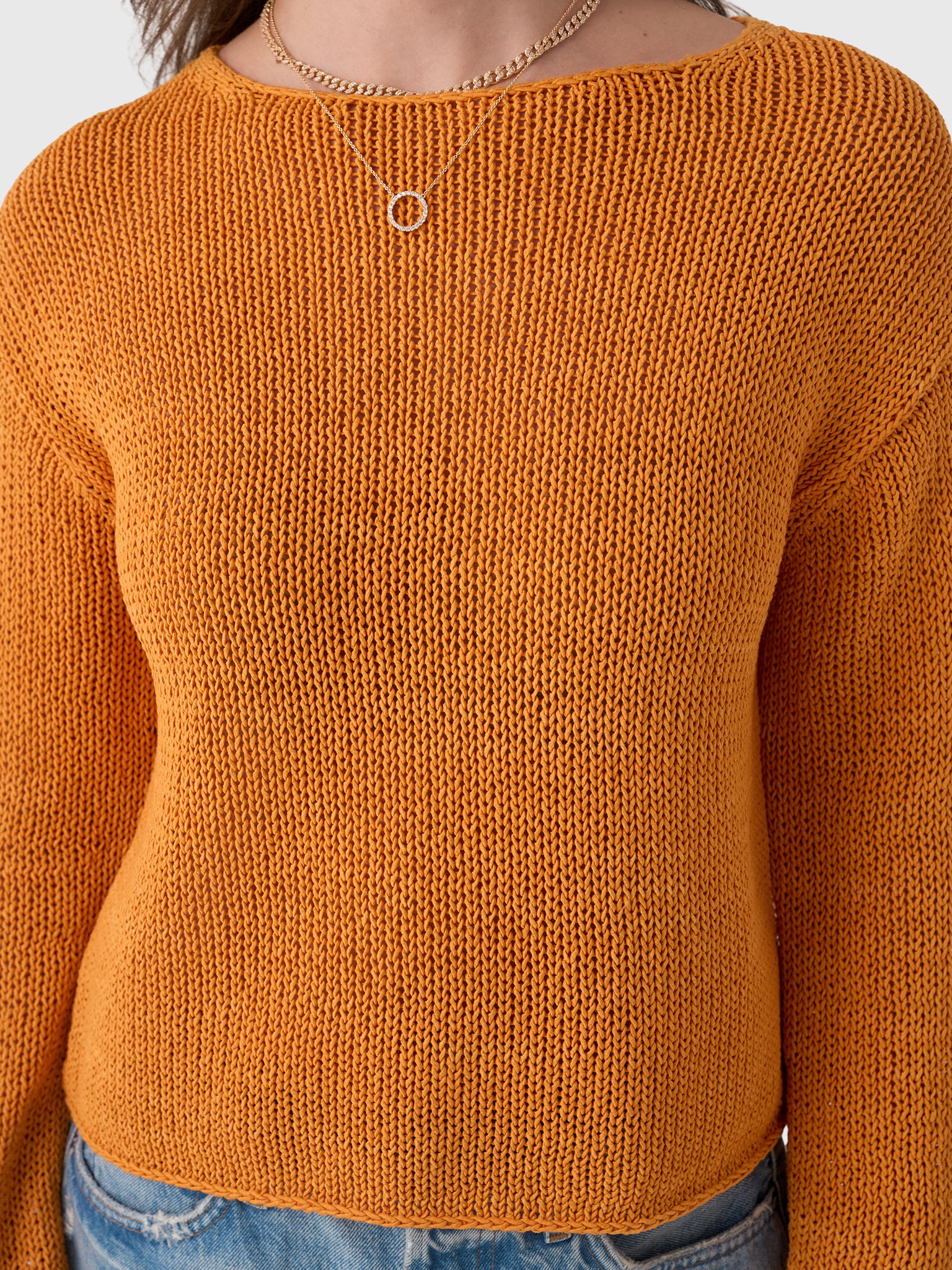 Vince Women's Italian Coated Cotton-Blend Sweater - Saint Bernard