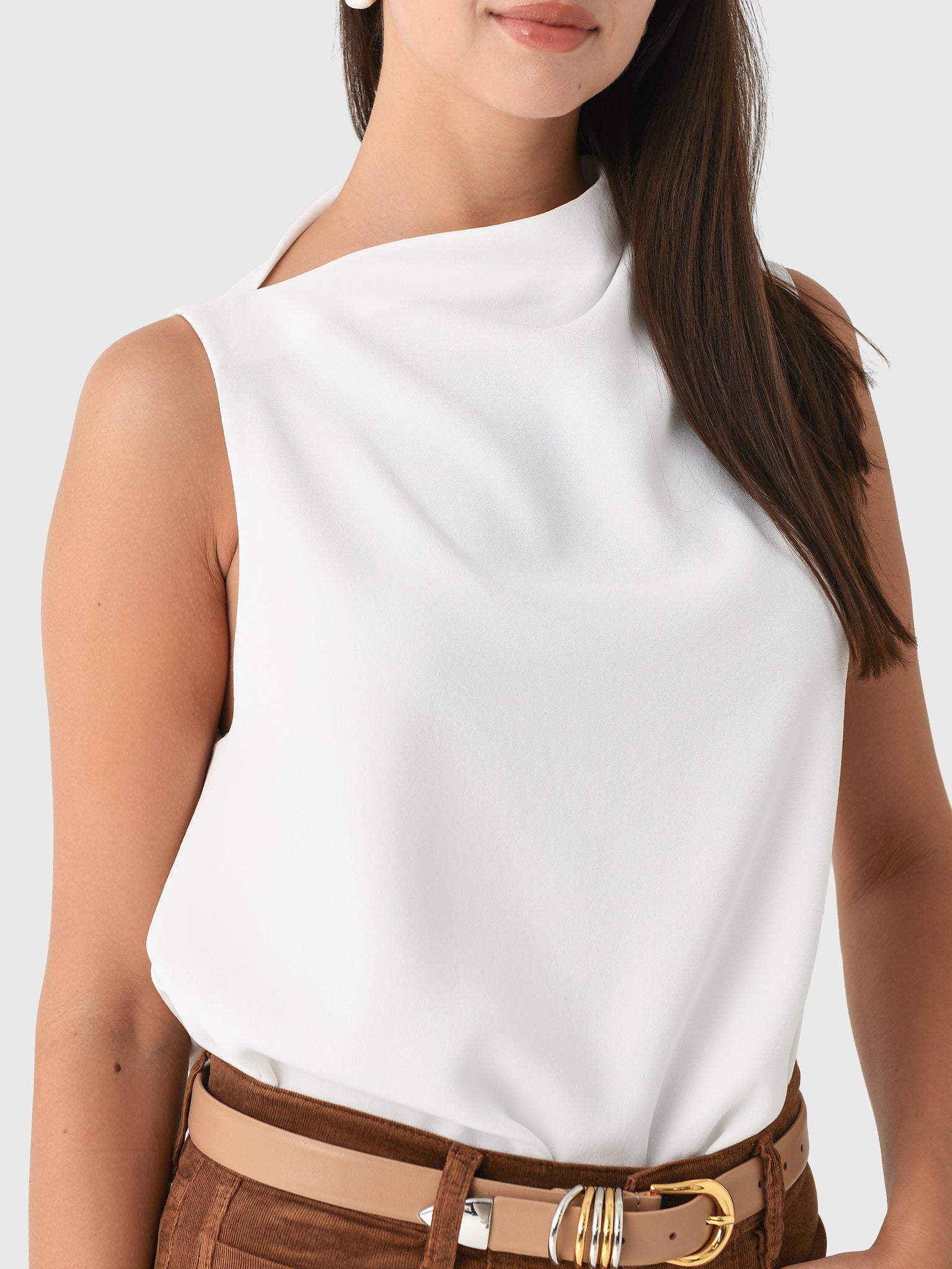 トップス 6096mst Vince Women's A-Line Asymmetrical Draped Top | $328.00