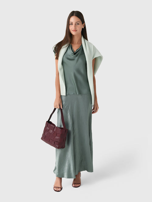 Vince Women's Paneled Satin Bias Skirt