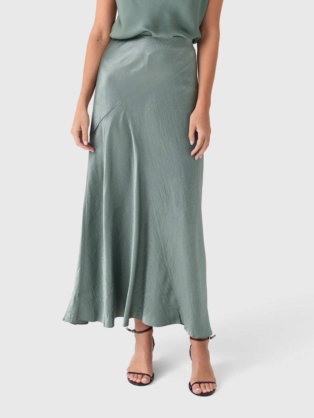 Vince Women's Paneled Satin Bias Skirt - Saint Bernard